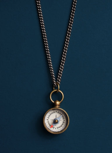 Miniature Antiqued Compass Necklace for Men Jewelry We Are All Smith   