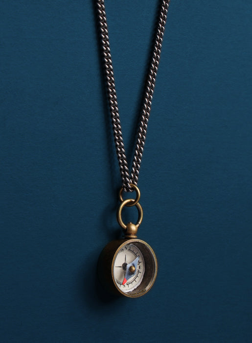 Miniature Antiqued Compass Necklace for Men Jewelry We Are All Smith   
