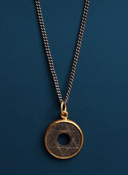 Hexagam Coin Necklace for Men  WE ARE ALL SMITH: Men's Jewelry & Clothing.   