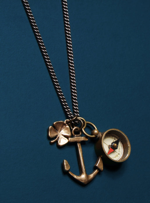 Anchor and Compass Necklace for Men Jewelry We Are All Smith   