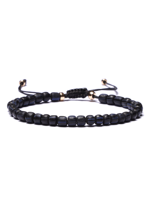 Black and Navy Chevron Glass Bead Bracelet for Men Bracelets WE ARE ALL SMITH: Men's Jewelry & Clothing.   