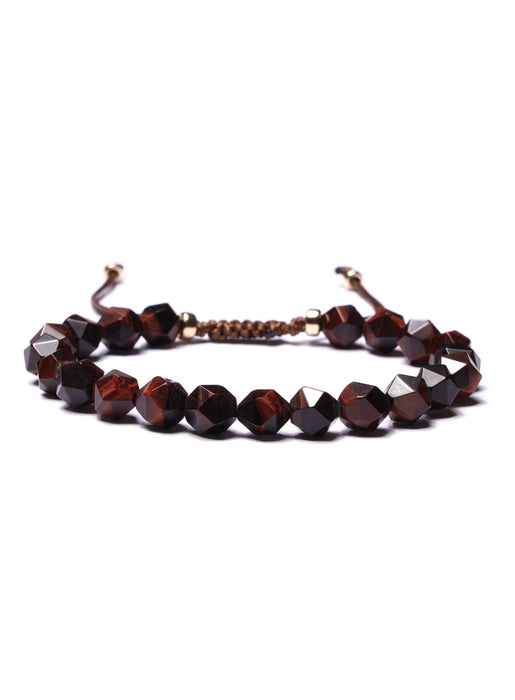 Brown Tiger Eye and Gold Bead Bracelet for Men Bracelets WE ARE ALL SMITH: Men's Jewelry & Clothing.   