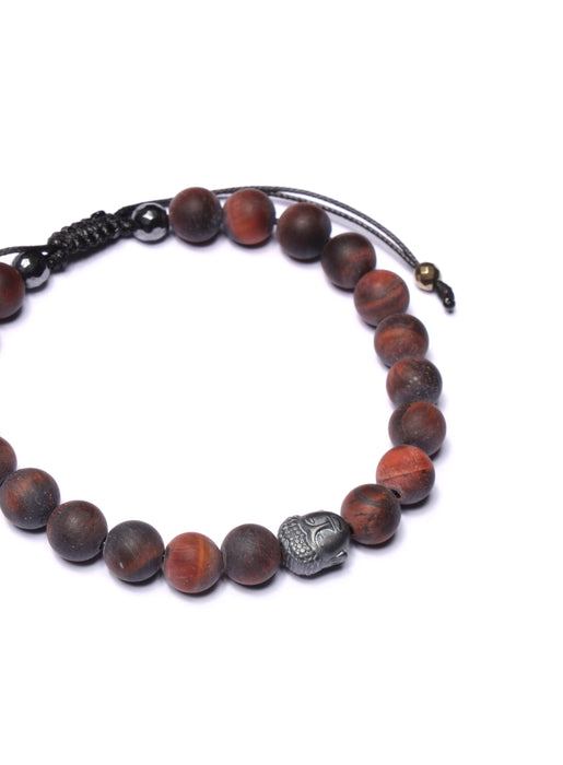 Matte Mahogany Obsidian and Buddha Bead Bracelet for Men Bracelets WE ARE ALL SMITH: Men's Jewelry & Clothing.   