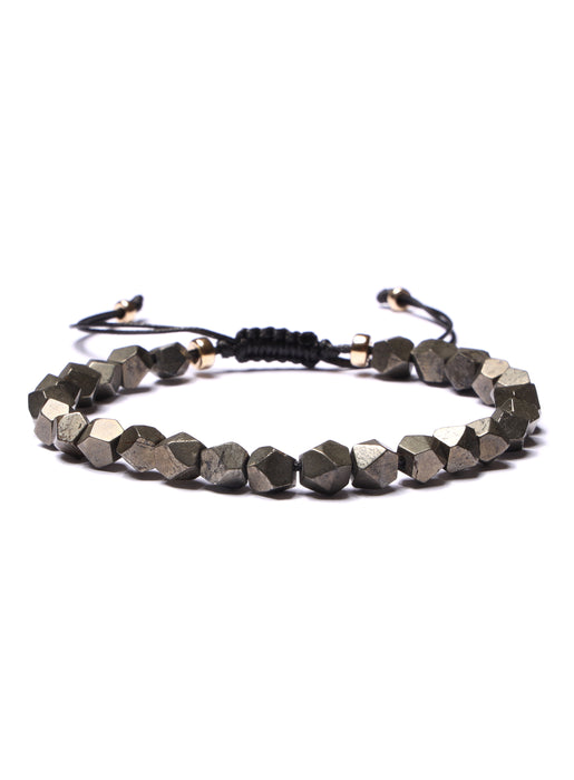 Pyrite and Gold Bead Bracelet for Men Bracelets WE ARE ALL SMITH: Men's Jewelry & Clothing.   