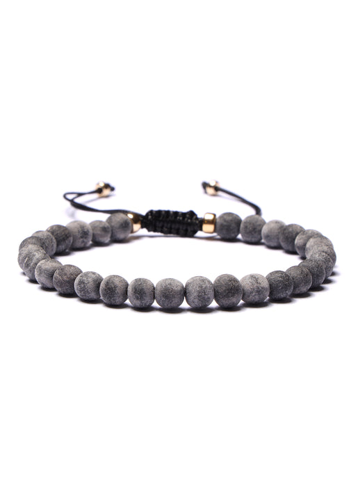 Gray wood and Gold Bead Bracelet for Men Bracelets WE ARE ALL SMITH: Men's Jewelry & Clothing.   