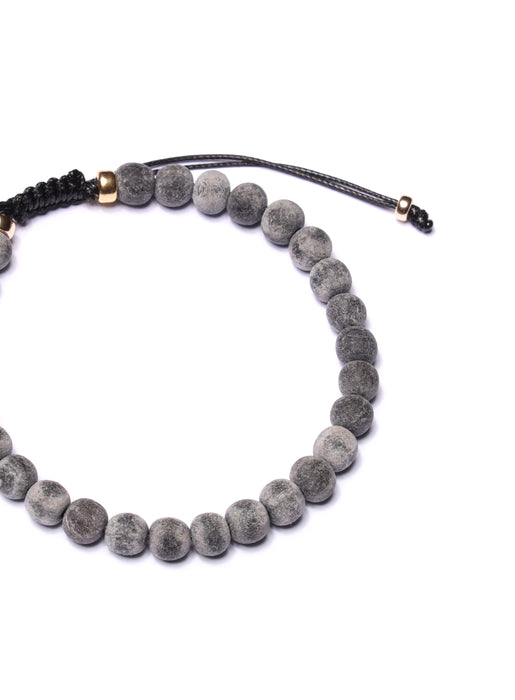 Small Geometric Silver Beaded Men's Bracelet — WE ARE ALL SMITH