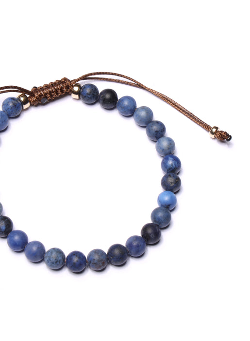 Dumortierite adjustable bead bracelet for Men Bracelets WE ARE ALL SMITH: Men's Jewelry & Clothing.   