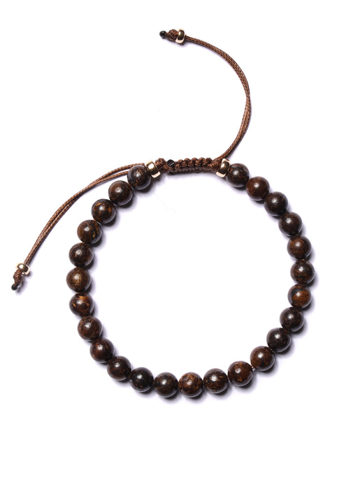 Bronzite and Gold Filled Bead Bracelet for Men Bracelets WE ARE ALL SMITH: Men's Jewelry & Clothing.   