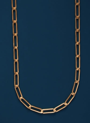 14k Gold Filled Elongated Cable Bevel Chain Necklace for Men Jewelry WE ARE ALL SMITH: Men's Jewelry & Clothing.   