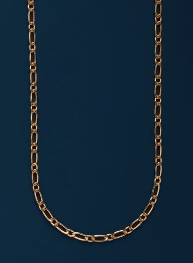 One to One Round + Elongated Cable 14k Gold Filled Chain Necklace Jewelry WE ARE ALL SMITH: Men's Jewelry & Clothing.   