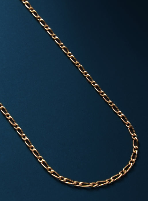 One to One Round + Elongated Cable 14k Gold Filled Chain Necklace Jewelry WE ARE ALL SMITH: Men's Jewelry & Clothing.   