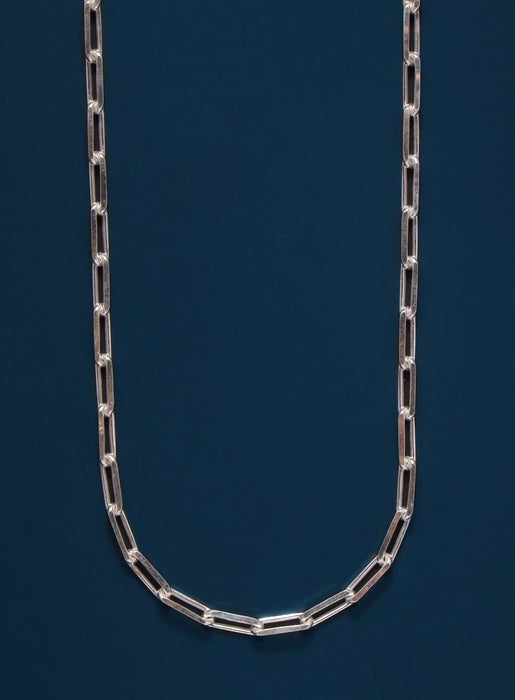925 Sterling Silver Elongated Cable Chain Necklace for Men Jewelry WE ARE ALL SMITH: Men's Jewelry & Clothing.   