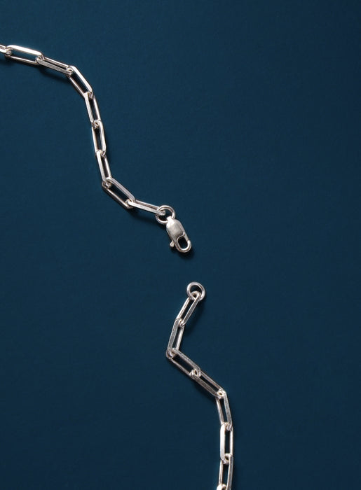 925 Sterling Silver Elongated Cable Chain Necklace for Men Jewelry WE ARE ALL SMITH: Men's Jewelry & Clothing.   