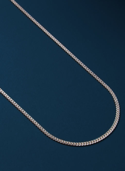 925 Sterling Silver Minimalist 2mm Cuban Chain Necklace for Men