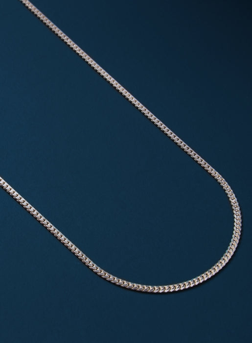 925 Sterling Silver Minimalist 2mm Cuban Chain Necklace for Men