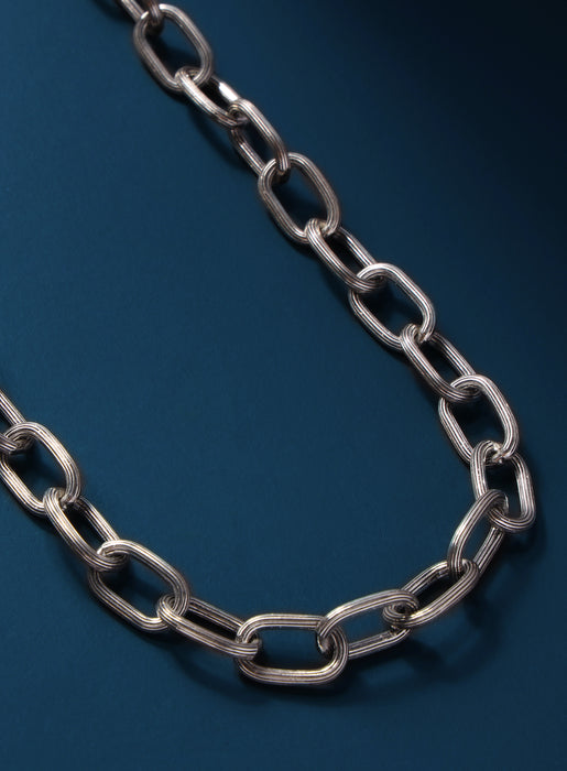 925 Oxidized Sterling Silver Chunky Oval Chain Necklace for Men Jewelry WE ARE ALL SMITH: Men's Jewelry & Clothing.   