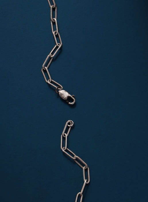 925 Oxidized Sterling Silver Cable "Clip" Chain Jewelry WE ARE ALL SMITH: Men's Jewelry & Clothing.   