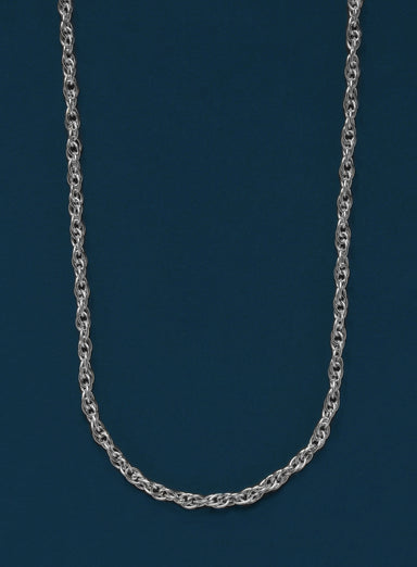 Sterling Silver Rope Chain Necklace for Men Jewelry WE ARE ALL SMITH: Men's Jewelry & Clothing.   