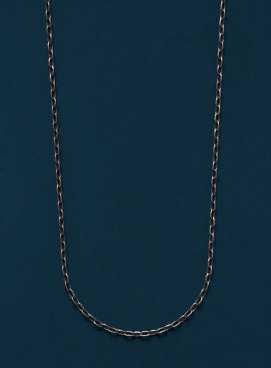 Oxidized Sterling Silver Small Cable Chain Necklace for Men Jewelry WE ARE ALL SMITH: Men's Jewelry & Clothing.   