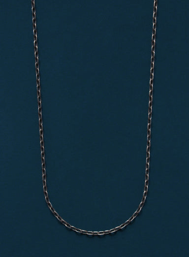 Oxidized Sterling Silver Small Cable Chain Necklace for Men Jewelry WE ARE ALL SMITH: Men's Jewelry & Clothing.   