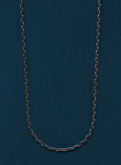 Oxidized Sterling Silver Small Cable Chain Necklace for Men Jewelry WE ARE ALL SMITH: Men's Jewelry & Clothing.   