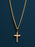 Vermeil Gold Cross on 14k Gold Filled Curb Chain Necklaces We Are All Smith   