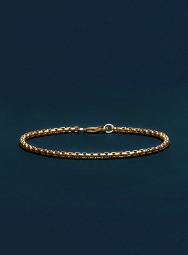 14k Gold Filled Venetian Round Box Chain Bracelet Bracelets WE ARE ALL SMITH: Men's Jewelry & Clothing.   