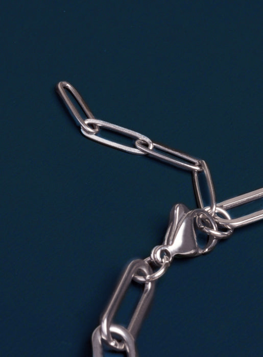 Waterproof Medium Stainless Steel Adjustable Clip Chain Bracelet