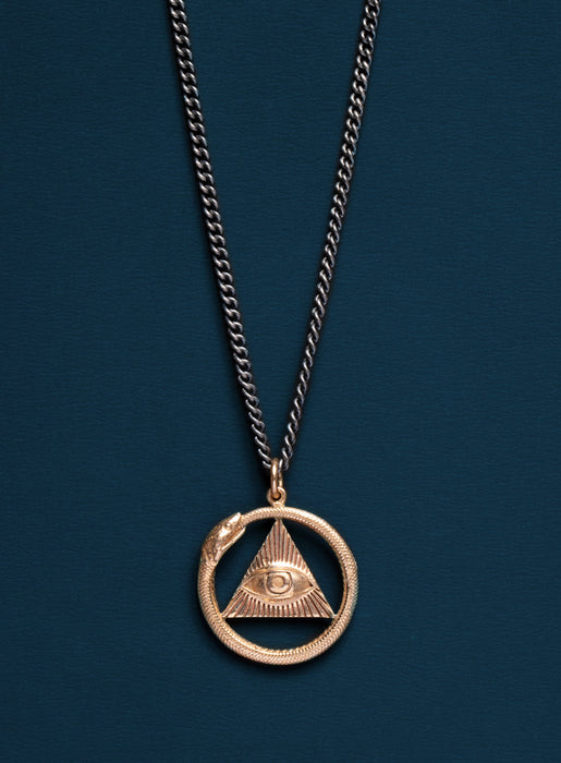 All Seeing Eye Pendant + Ouroboros Snake pendant Necklace for Men Necklaces We Are All Smith   