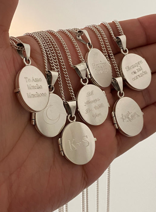 Custom engraved Men's Locket Necklace — WE ARE ALL SMITH