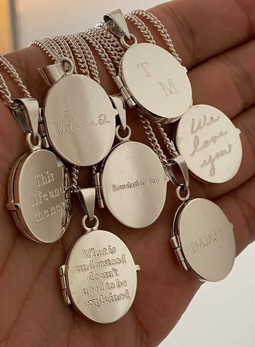 Sterling silver Men's Locket Necklaces WE ARE ALL SMITH: Men's Jewelry & Clothing.   