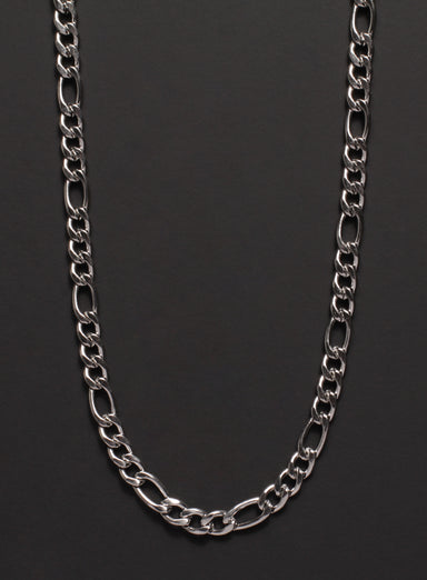 5mm Stainless Steel Figaro Chain Necklace for Men Necklaces We Are All Smith   