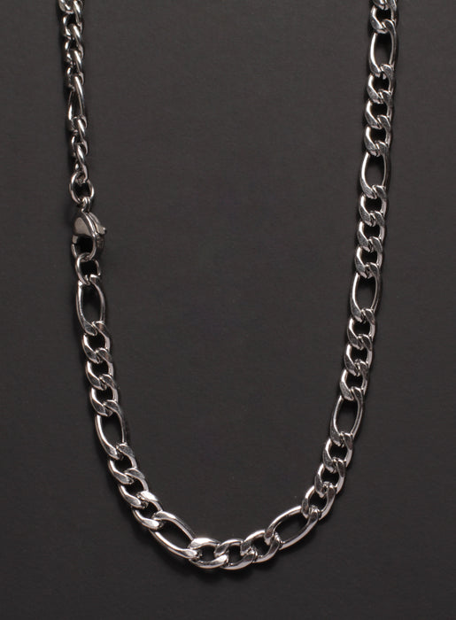 5mm Stainless Steel Figaro Chain Necklace for Men Necklaces We Are All Smith   