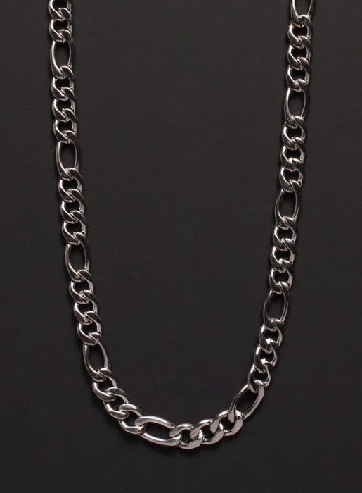 6mm Stainless Steel Figaro Chain Necklace for Men Necklaces We Are All Smith   