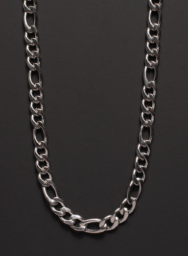 7mm Stainless Steel Figaro Chain Necklace for Men Necklaces We Are All Smith   