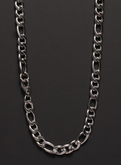 7mm Stainless Steel Figaro Chain Necklace for Men Necklaces We Are All Smith   