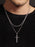 Necklace Set: Silver Rope Chain and Silver Bamboo Cross Necklace Necklaces WE ARE ALL SMITH: Men's Jewelry & Clothing.   