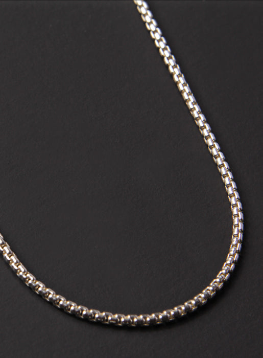 Sterling Silver Box Chain Necklace for Men Jewelry We Are All Smith   