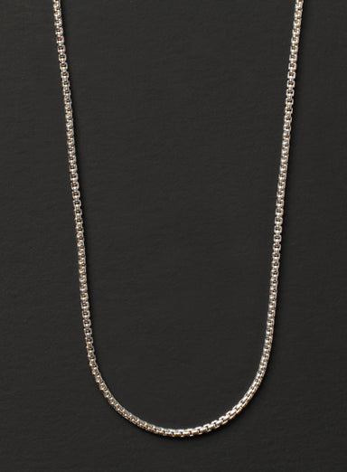 Sterling Silver Box Chain Necklace for Men Jewelry We Are All Smith   