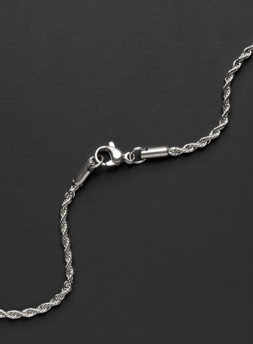 Necklace Set: Silver Rope Chain and Silver Crucifix Necklace Necklaces WE ARE ALL SMITH: Men's Jewelry & Clothing.   