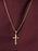 Gold Plated Cross Necklace for Men with Rope Chain Necklaces WE ARE ALL SMITH   