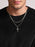 Necklace Set: Silver Rope Chain and Large Silver Cross Necklaces WE ARE ALL SMITH: Men's Jewelry & Clothing.   
