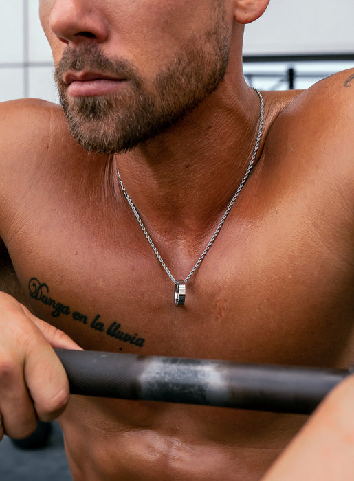 Sweatproof + Waterproof Stainless Steel Ring Necklace for men Necklaces WE ARE ALL SMITH: Men's Jewelry & Clothing.   