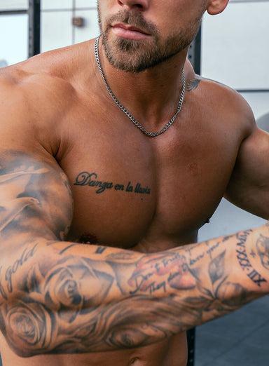 Sweatproof + Waterproof 5mm Stainless Steel Curb Chain Necklaces WE ARE ALL SMITH: Men's Jewelry & Clothing.   