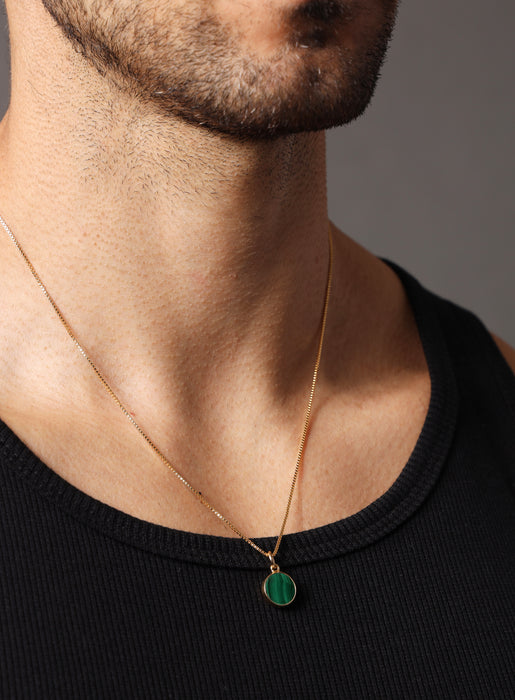 Malachite Gemstone Necklace Necklaces WE ARE ALL SMITH: Men's Jewelry & Clothing.   
