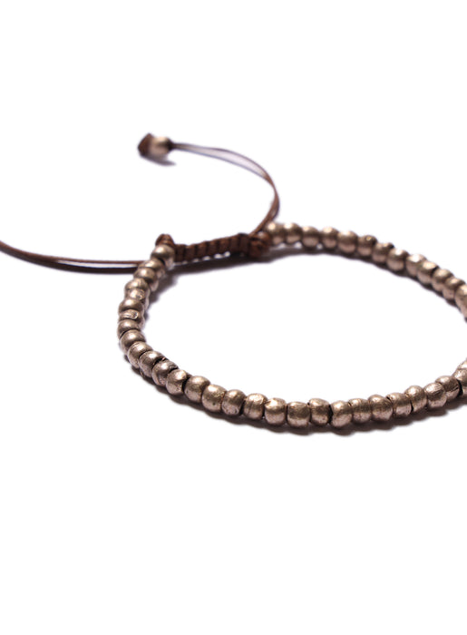 White Brass Vintage round Bead Bracelet Bracelets WE ARE ALL SMITH: Men's Jewelry & Clothing.   