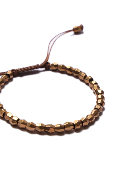 Bicone Shaped Brass Bead Bracelet Bracelets WE ARE ALL SMITH: Men's Jewelry & Clothing.   