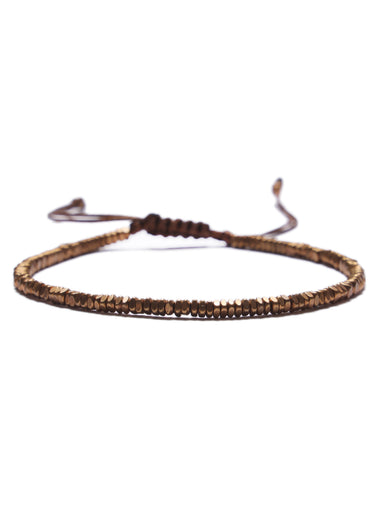 Mini Beads Brass Bead Bracelet Bracelets WE ARE ALL SMITH: Men's Jewelry & Clothing.   