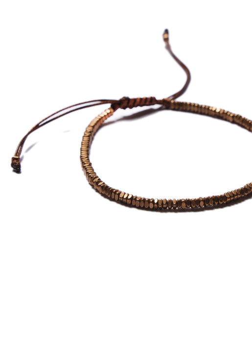 Mini Beads Brass Bead Bracelet Bracelets WE ARE ALL SMITH: Men's Jewelry & Clothing.   