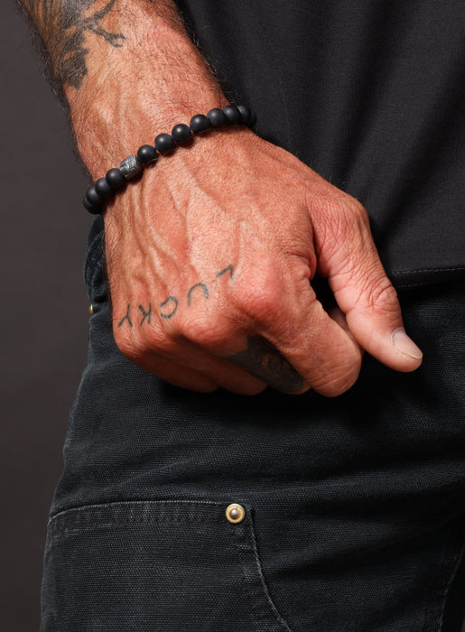 Black Onyx and Buddha Bead Bracelet Bracelets WE ARE ALL SMITH: Men's Jewelry & Clothing.   